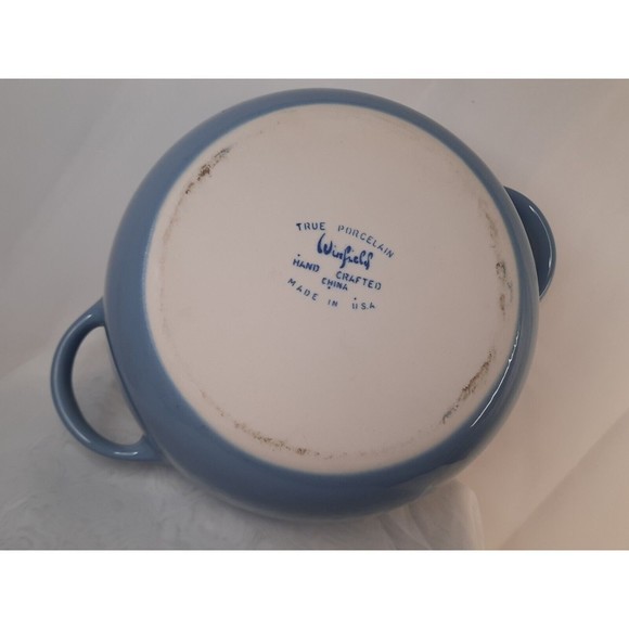 WINFIELD CHINA BLUE PACIFIC ROUND COVERED CASSEROLE *R2SI#3* Made in USA MCM - Picture 6 of 12